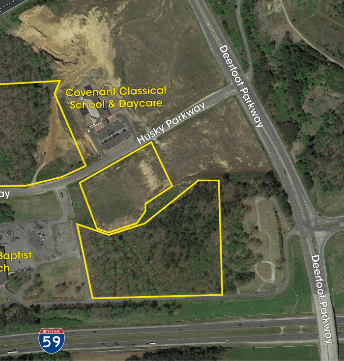 Up to 27 Acres of Land For Sale off Deerfoot Parkway in Trussville, Al